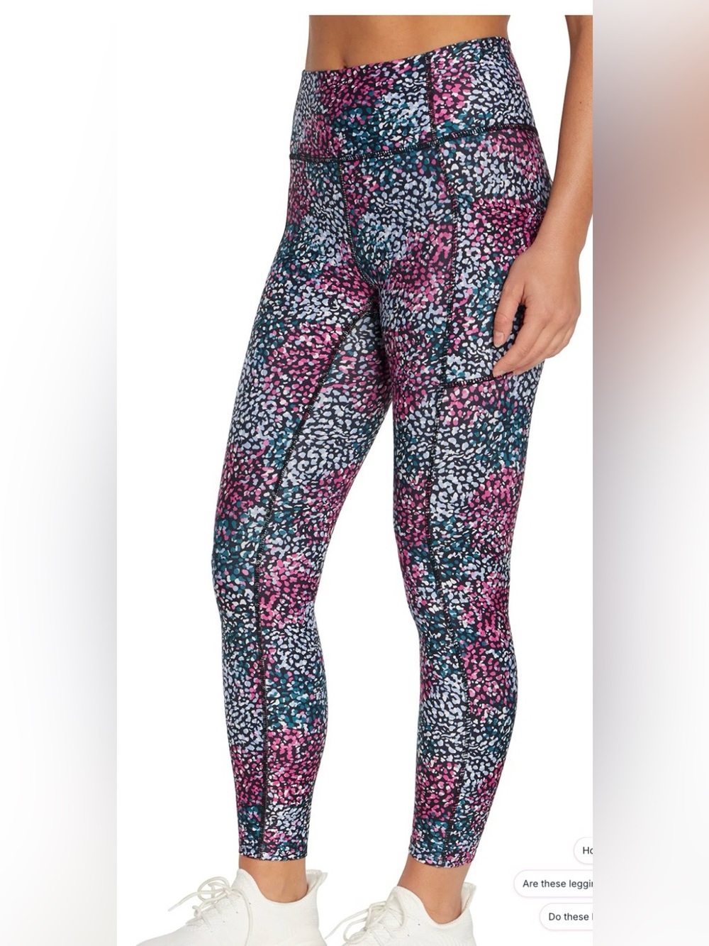 Marika Black, Pink & White Patterned Leggings